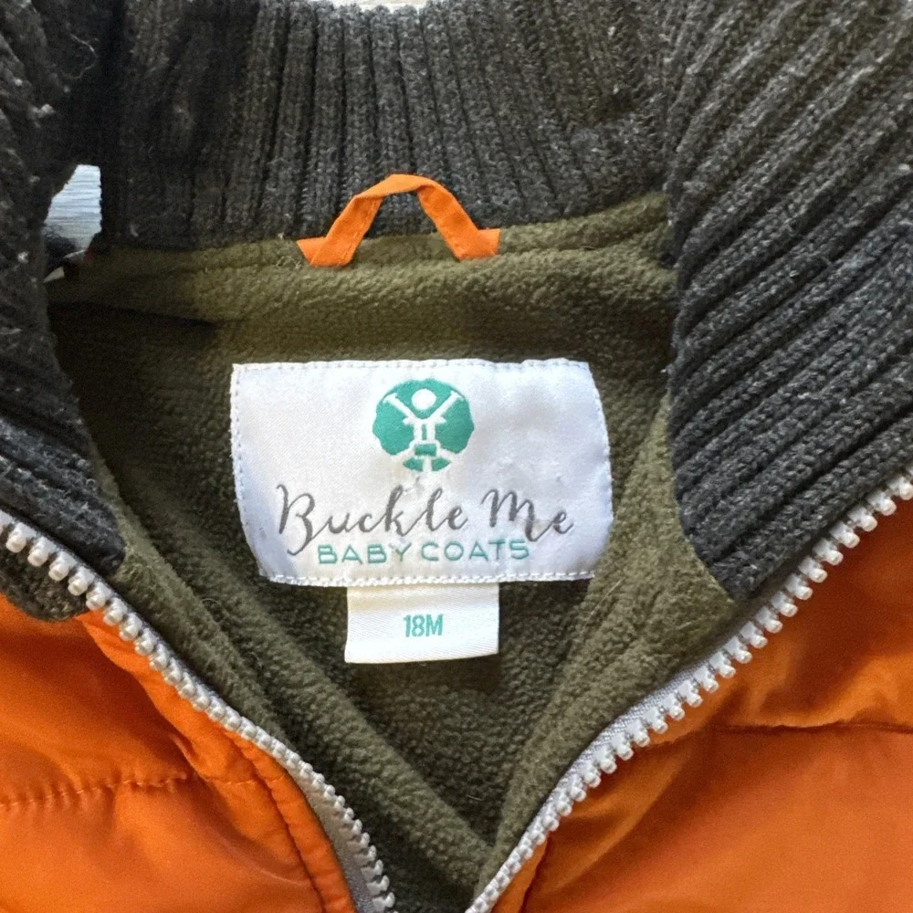 Buckle Me Baby Toastier Toddler Coat Orange Green Size 18 Months